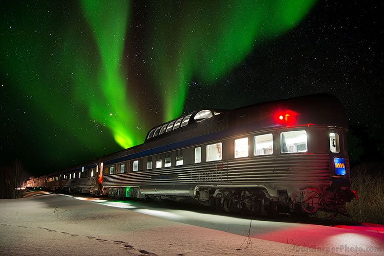 VIA Rail & Frontiers North Adventures northern lights