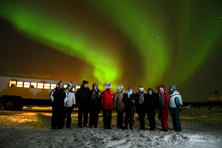 churchill group photo norhtern light