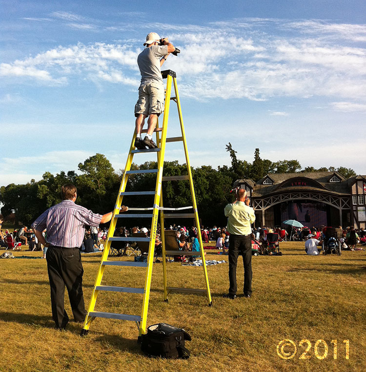 Dan on a ladder