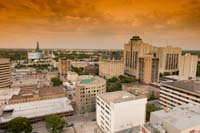 Winnipeg aerial stock photography - Rooftops